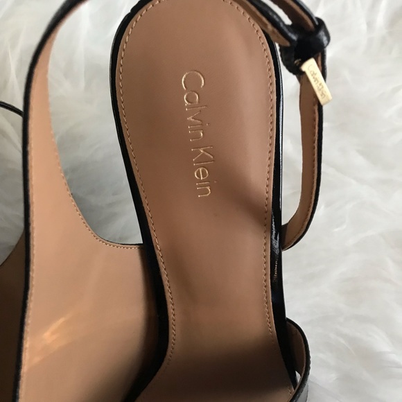 Calvin Klein Lanya Black Open Toe Stiletto Sz 11 - Picture 5 of 8